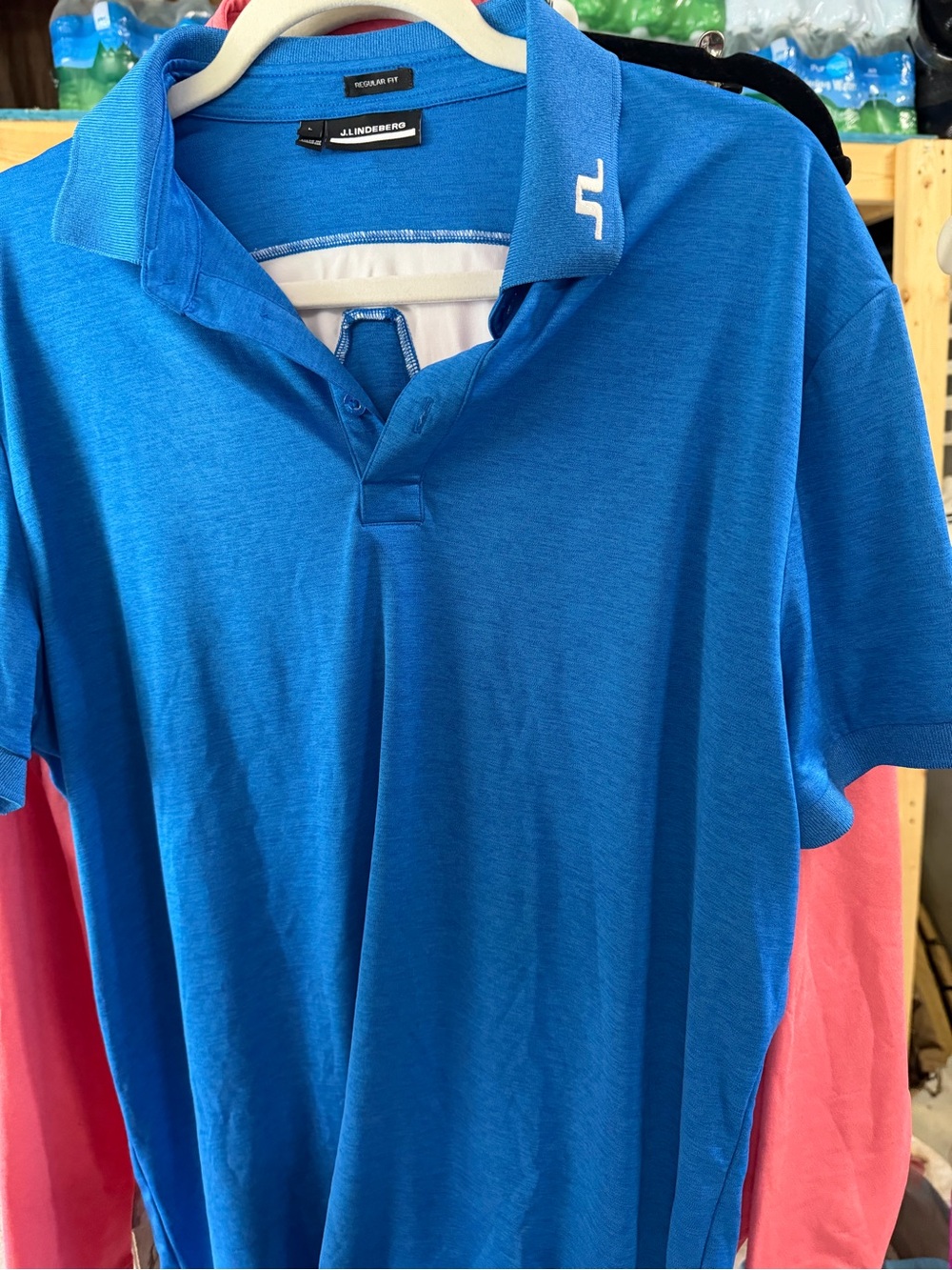 J.Lindeberg Bright Blue Crewneck Polo